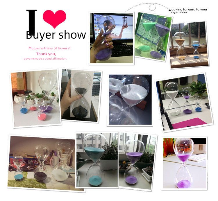 Clessidra in vetro trasparente da 5/10/30 minuti/60 minuti, vendita diretta all'ingrosso in fabbrica_voghion.com