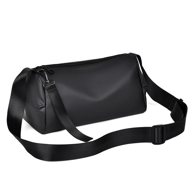 Borsa a tracolla casual alla moda, resistente all'acqua, versione coreana, con design a cilindro, per uomo e donna_voghion.com