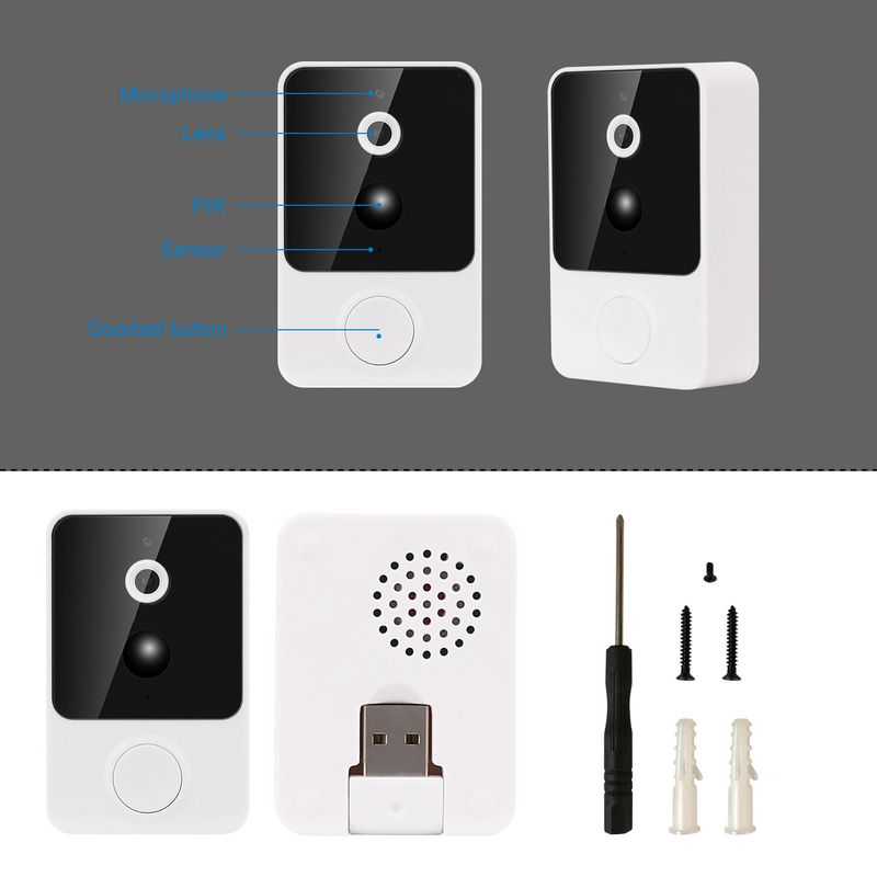 Explosive H8 Low-power WIFI Smart Doorbell, Small Doorbell PIR Motion Detection_voghion.com