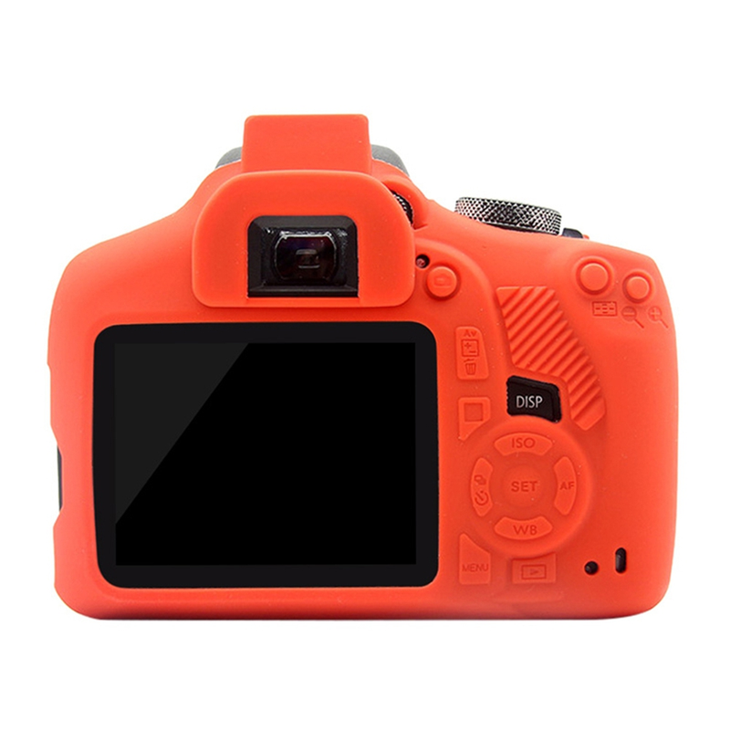 Soft Silicone Armor Skin Case DSLR Camera Bag Body Cover Protector Black Red For Canon EOS 1300D(Rebel T6)/1500D Digital Camera_voghion.com