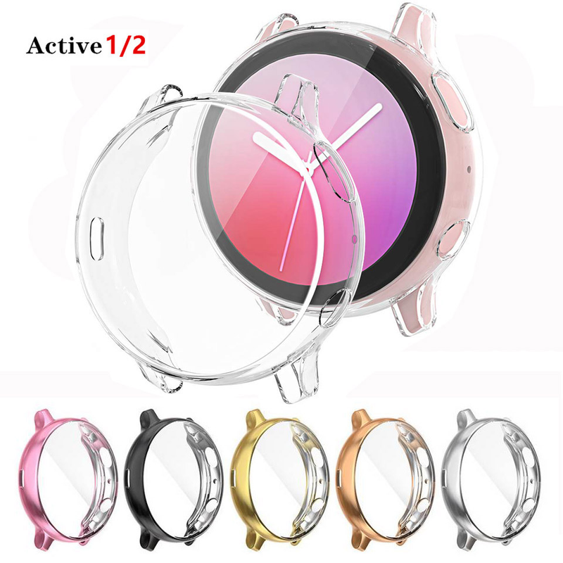Futrola za Samsung Galaxy Watch Active 2 Active 1, zaštitnik, dodatna zaštita, silikonska, za potpuno prekrivanje, zaštita zaslona 44 mm_voghion.com
