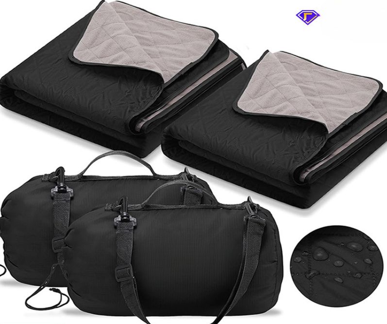 Polar Fleece Picnic Portable Outdoor Camping Extra Large Thickened Moisture-Proof Multi-Functional Travel Blanket_voghion.com