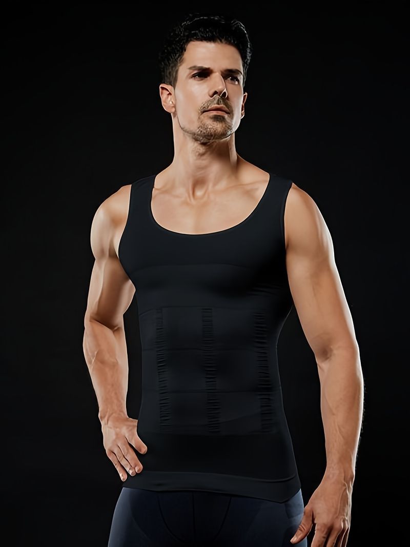 2025 Herren-Kompression-Body-Shaper-Tanktop, Schlankheit Weste_voghion.com