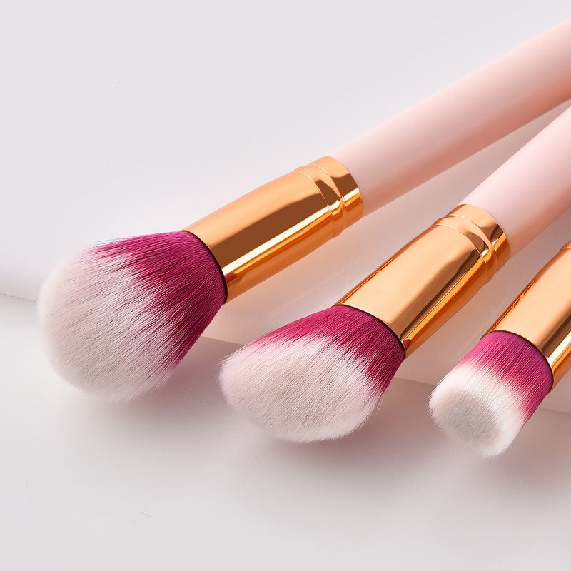 Pennelli per trucco da 5 pezzi, strumenti di bellezza, manico in legno Yuncai, tubo per la bocca, capelli in nylon GUJHUI_voghion.com