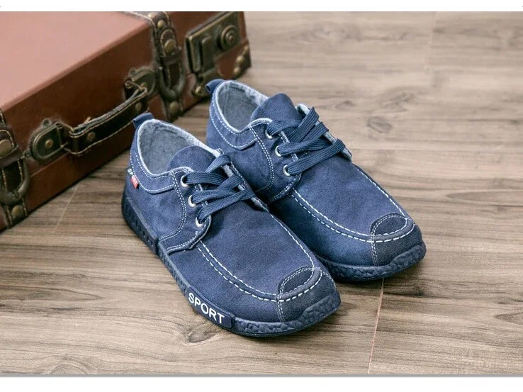 Männer Canvas Outdoor Atmungsaktive Casual Arbeitsschuhe Leichte Schnürung Feste Männliche Turnschuhe Flache Ferse Komfort Board Schuhe_voghion.com