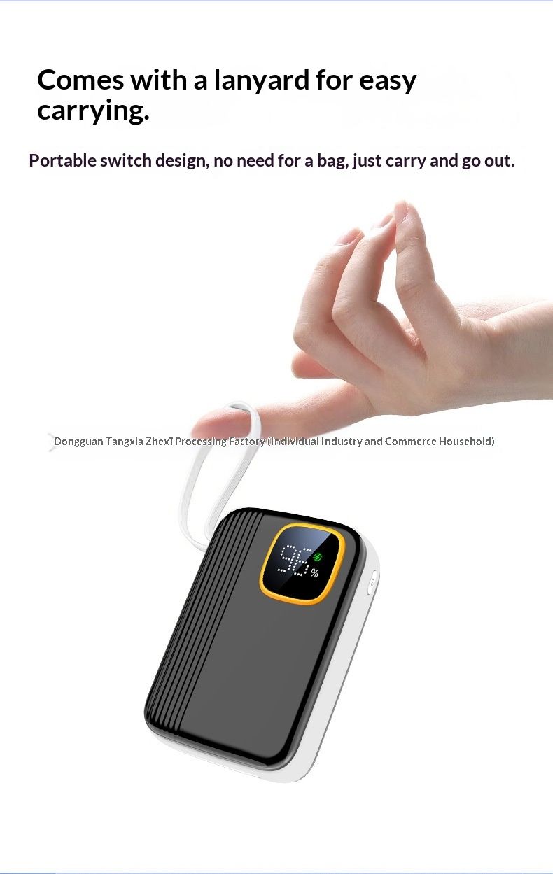 Cross-Border New Wholesale 3C Certified Super Fast Charging Bank Built-in Cable Portable Compatible With Multiple Phones_voghion.com