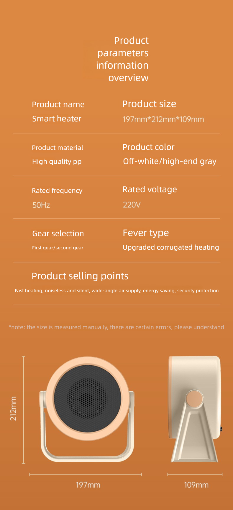 Simple Baby And Mother Quick Heat Small Portable Desktop Mini Fan Heater For Home Office_voghion.com