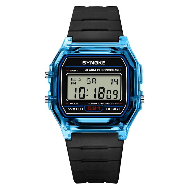 SYNOKE Elektronische Sportuhr für Studenten, leichtes Design, klassisch, klein, quadratisch_voghion.com