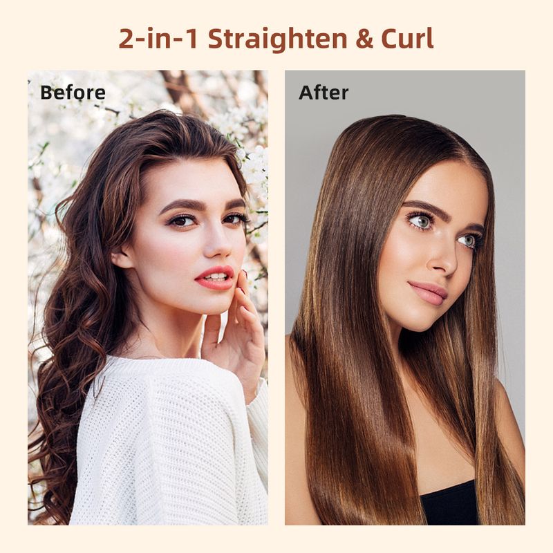 Hair Curler Straight Dual Purpose Electric Plywood Household Curling Iron Negative Ion High Temperature Hair Straightener Vibration Straightener_voghion.com