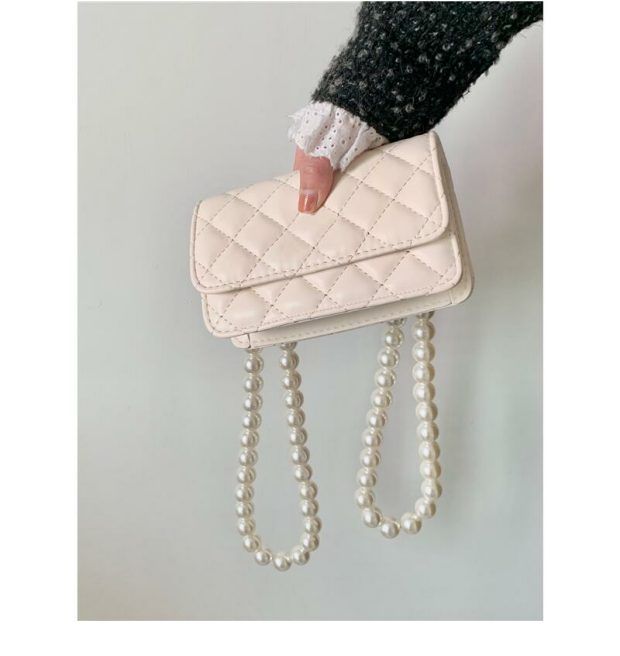 Mini Brust Exquisite Kleine 2024 Neue Kette Gefühl Perle Casual Lingge Schräge Straddle Mom Tasche_voghion.com