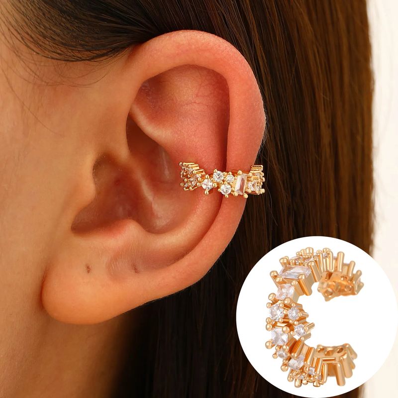 Boucles d'oreilles clip-light haut de gamme sans piercing pour femmes, style personnalité simple, zircone cubique_voghion.com