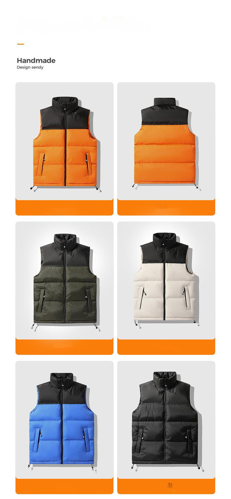 Giacca da uomo in piumino di cotone autunno e inverno Giacca da uomo ispessita e calda Versione coreana Canotta colorata di tendenza Sweetheart per_voghion.com