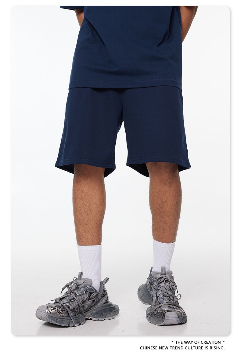 Herren 2024 Frühjahr und Sommer 280G Basic-Shorts, lockere Fünf-Punkt-Hosen der Jugendtrendmarke, Sommer-Herren-Shorts_voghion.com