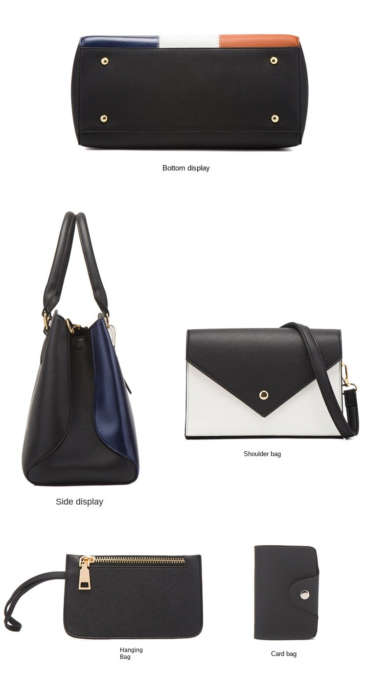 Borse Donna New Fashion Contrasto di colore Combo Set di quattro pezzi Borsa a tracolla Messenger Clutch_voghion.com