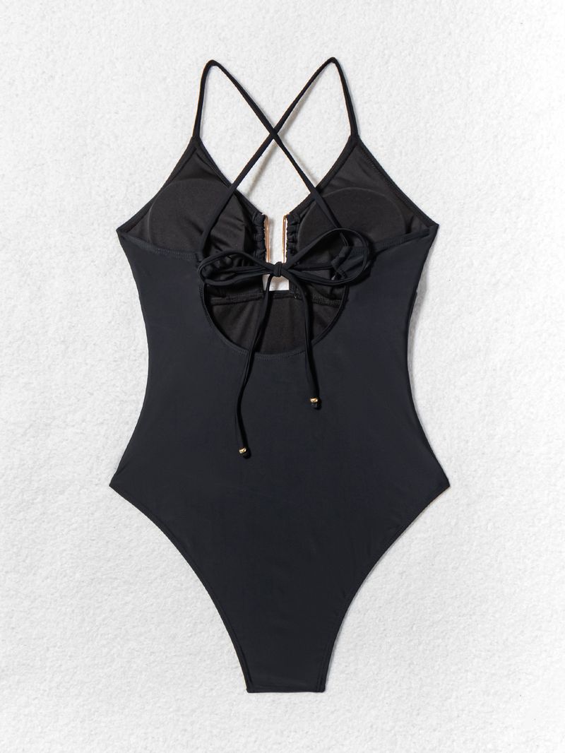Damenbekleidung Neuer konservativer Einteiler Damen-Badeanzug Hot Spring Sexy schwarzer enger Bikini-Badeanzug_voghion.com