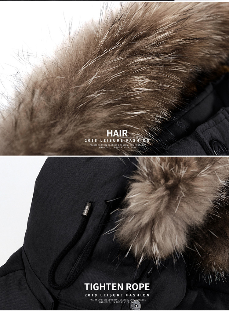 Man's Clothing Winter Cotton-padded Jacket Men's Medium Length Plus Fleece Thickened Large Size Loose Padded Jacket_voghion.com