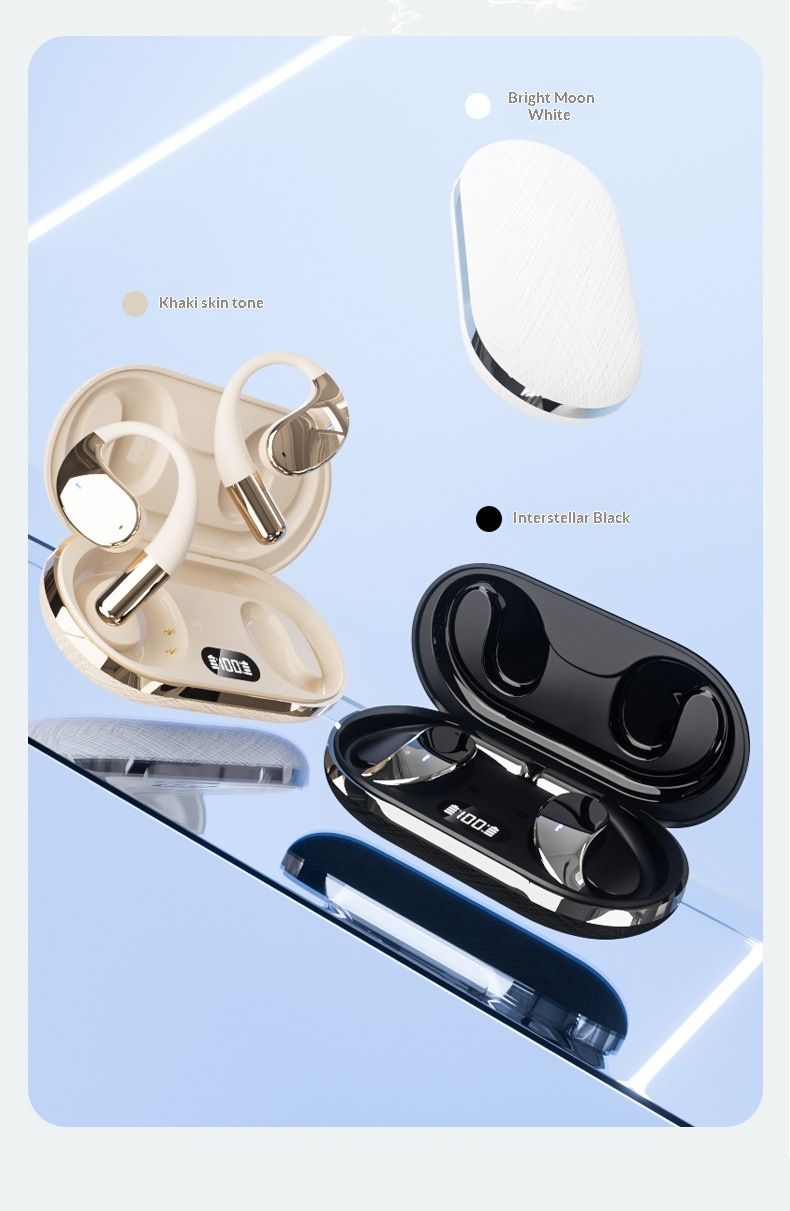 Écouteurs intra-auriculaires NeoGear Bluetooth en promotion 2025 : traduction intelligente par IA, conduction osseuse et crochet d'oreille, pour le sport._voghion.com