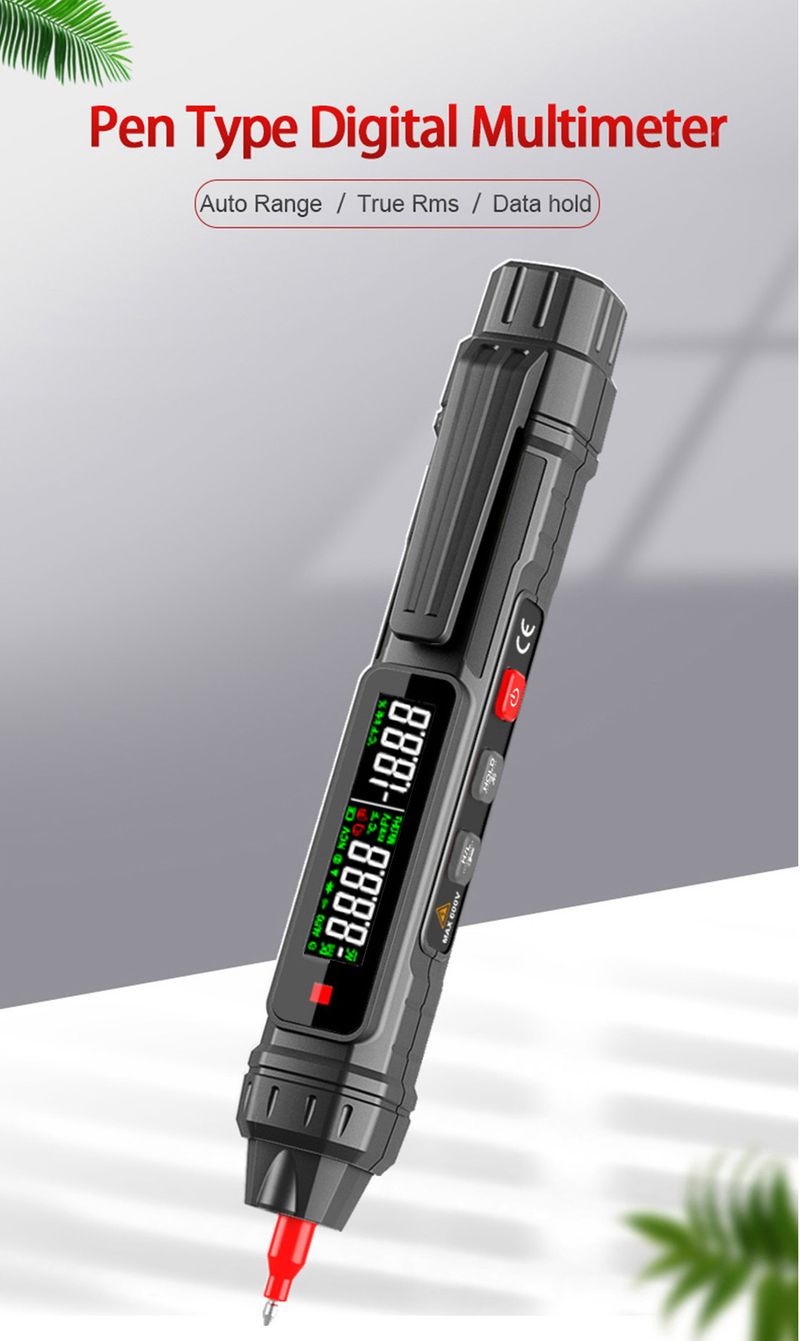 Smart Digital Multimeter 6000 Counts Non Contact High Precision Voltage Detector Pen Auto Range Capacitance OHm NCV Tester_voghion.com