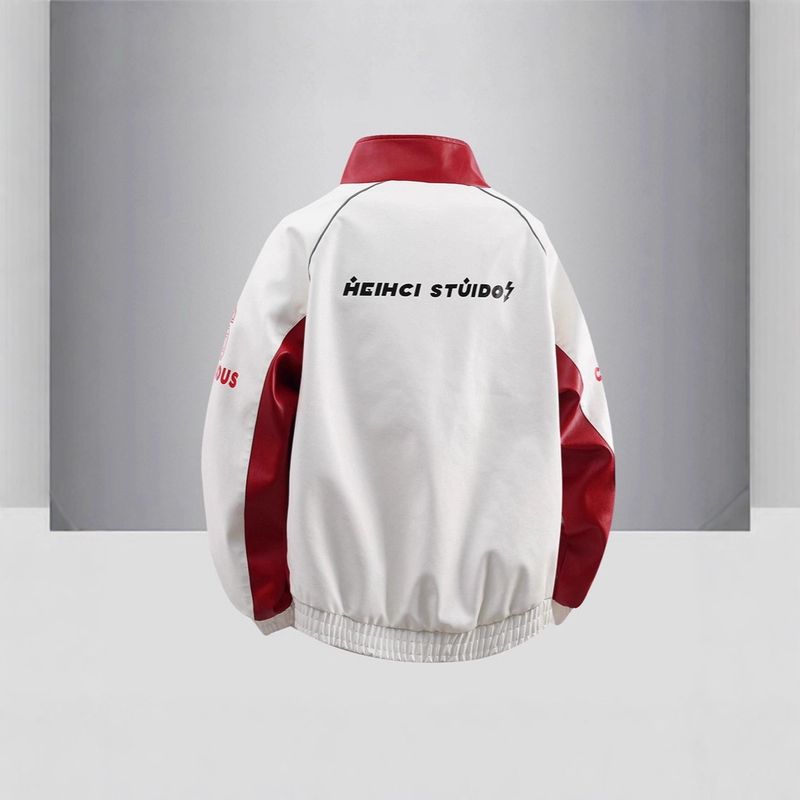 Giacca da corsa americana nuova e alla moda per autunno e inverno, con colletto rialzato, casual, versatile e ampia, per giovani coppie_voghion.com