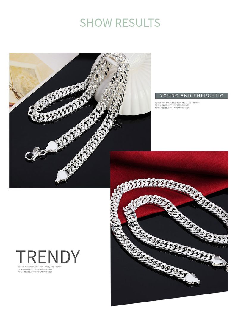 Fashion Aravant Sier 6mm 10mm Necklaces Chain For Men Fashion Jewelry_voghion.com