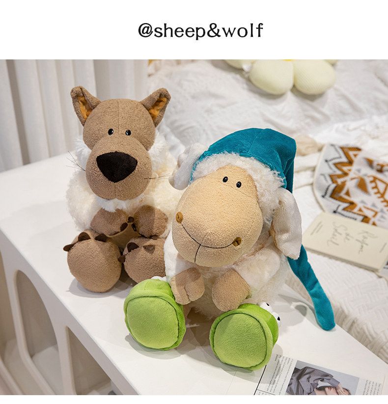 Toy Sleepy sheep Dolly Sheep sleeping cap plush toy software children's doll doll sleeping pillow_voghion.com