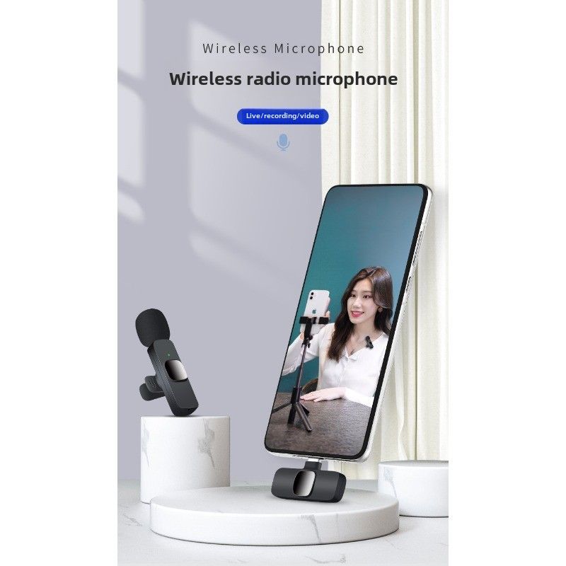 Draadloze kraagmicrofoon, korte video live-uitzending opname ruisonderdrukking microfoon_voghion.com
