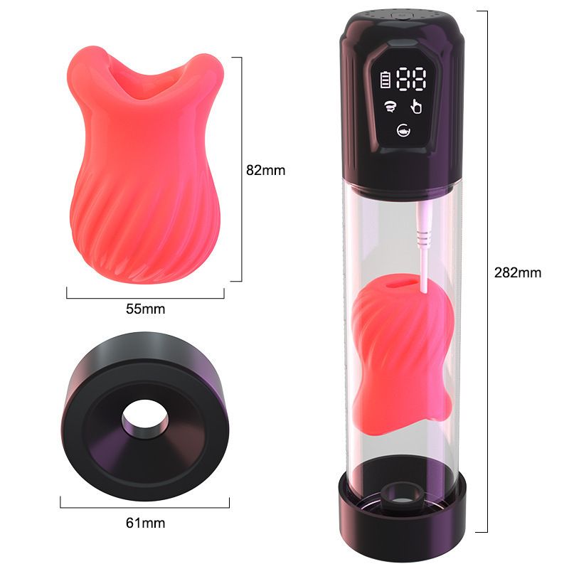 Negative Pressure Penis Pump Trainer Vibration Sucking Electric Mouth Aircraft Cup Male Masturbator Device_voghion.com
