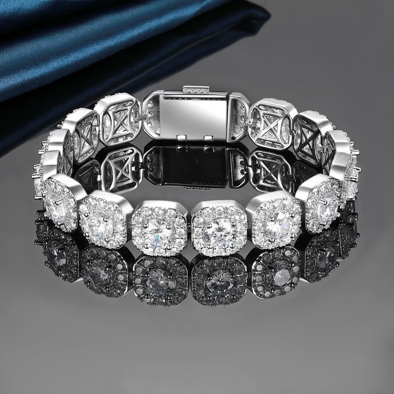 Bracciale tennis cubano da uomo con catena a maglie larghe 12 mm, in zircone e chiusura a scatto, alla moda, accessorio per gioielli da uomo_voghion.com