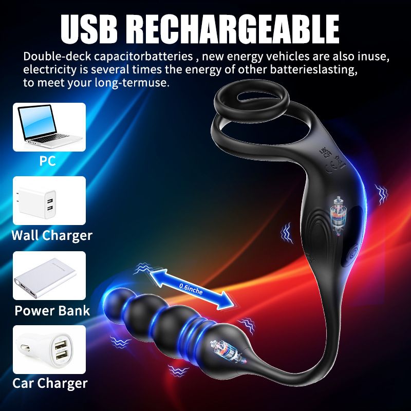 BANNDO Private Desire Second Generation Telescopic Anal Plug Prostate Vibrator Massager Wireless Remote Control Electric_voghion.com