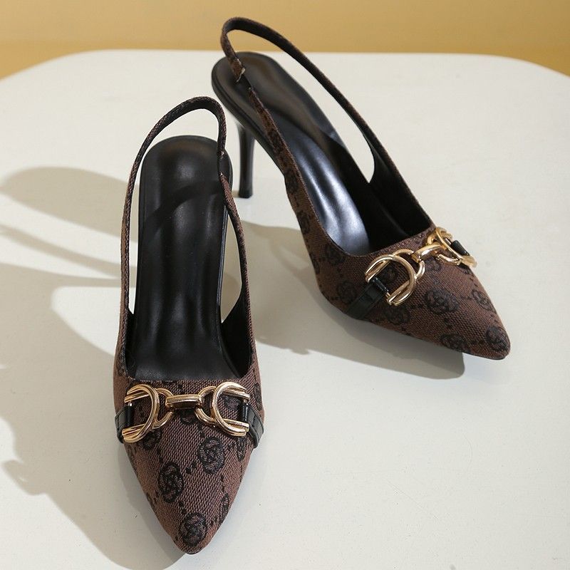 Sandali con tacco alto, sottili e appuntiti, da donna, con tacco a spillo, con fibbia, con paillettes e tacco a spillo, grandi dimensioni_voghion.com