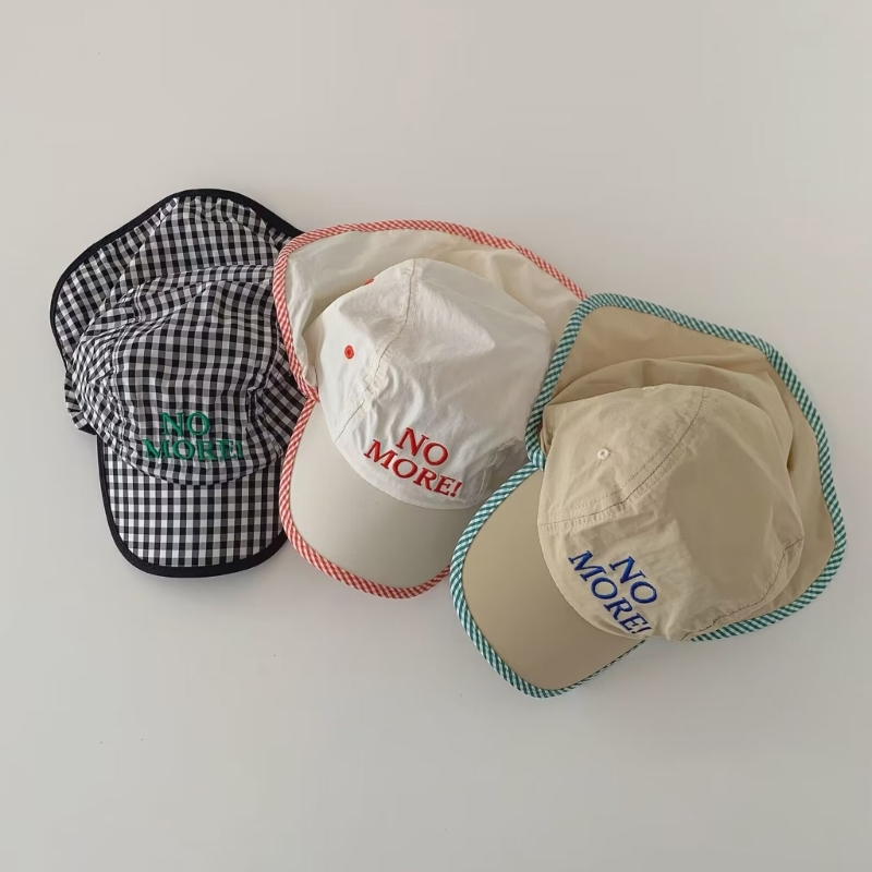 Sombrero de béisbol para bebé, sombrero de cubo fino con solapa para el cuello, protector solar, sombrero de Panamá para niños y niñas, gorra de sol Unisex para verano al aire libre_voghion.com
