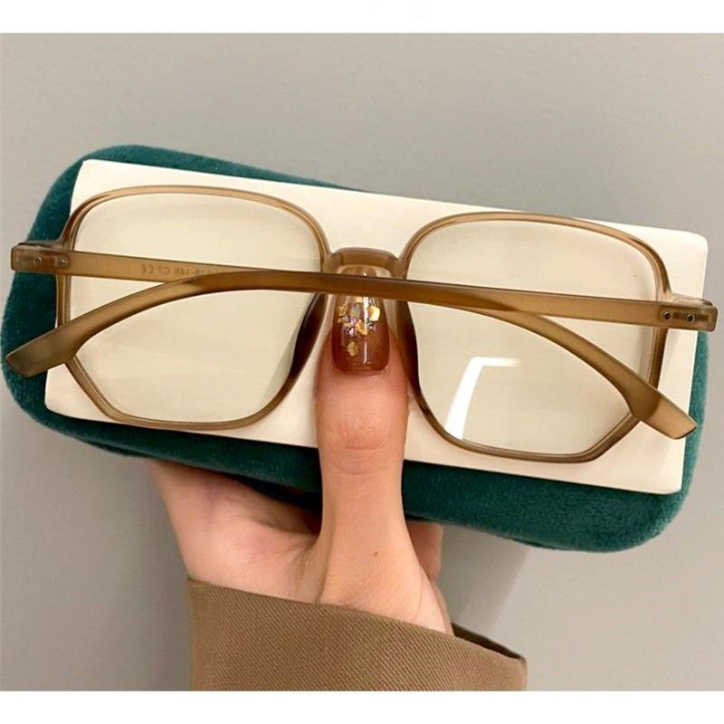 Occhiali da vista grandi quadrati alla moda, anti-luce blu, da donna, per computer, da gioco, classici, trasparenti_voghion.com