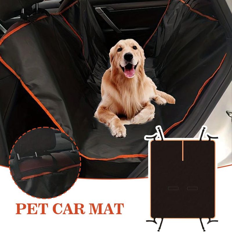 Hundeabdeckung Rücksitz Haustiermatte Anti-Schmutz Anti-Kratzfest Universal für Autos LKW SUV Autozubehör_voghion.com