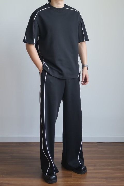 Men's Clothing Casual Suit Short Sleeved Trousers Mopping Pants Loose And Handsome Sports Complete Set_voghion.com