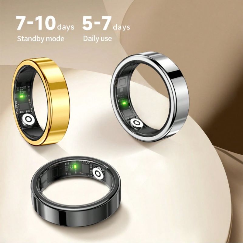 SR09 Smart Ring Sundhedstracker Vandtæt Fitness Søvnmåler Bluetooth Kompatibel 5.1 Pulsmåler Blodiltsmåler_voghion.com