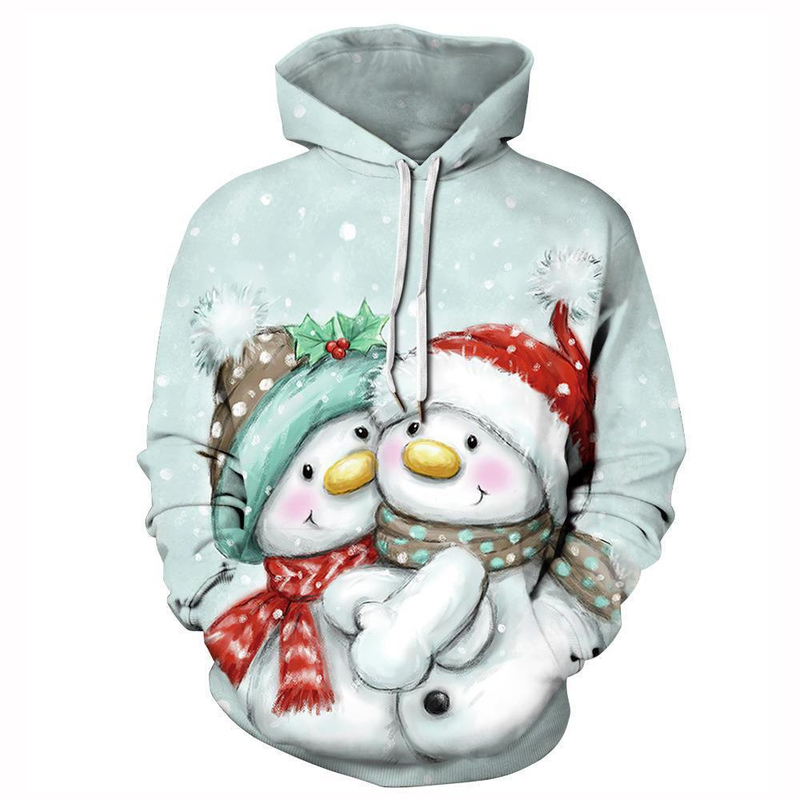 2023 Felpa con cappuccio per coppia di Natale europea e americana nuova Felpa con cappuccio cosplay di Babbo Natale con stampa digitale 3D_voghion.com