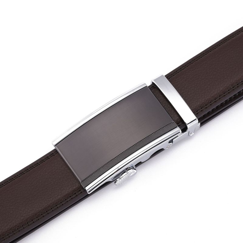 Men's Premium Cowhide Leather Belt With Automatic Buckle - Business & Casual (Waterproof & Durable)_voghion.com