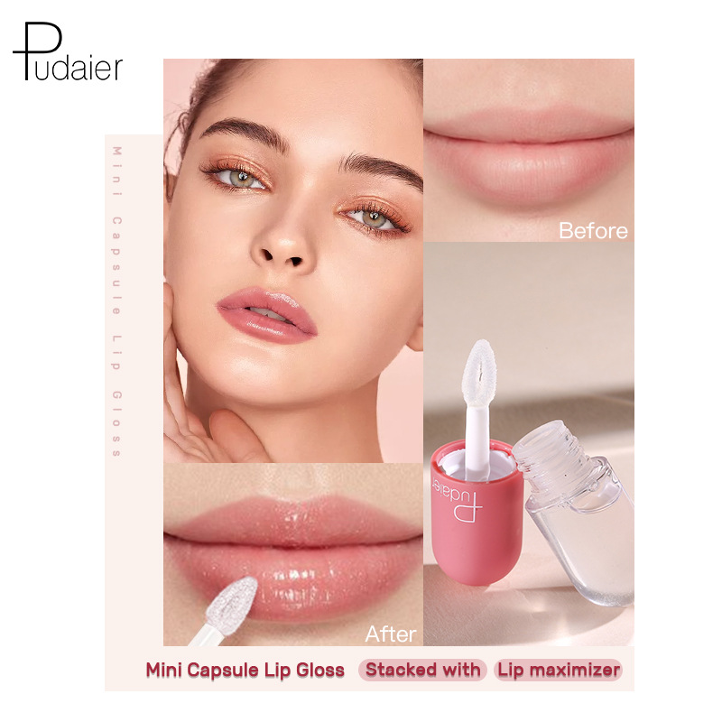 Pudaier Mini Capsule and Moisturizes Transparent Color Changing Lipstick Gloss_voghion.com