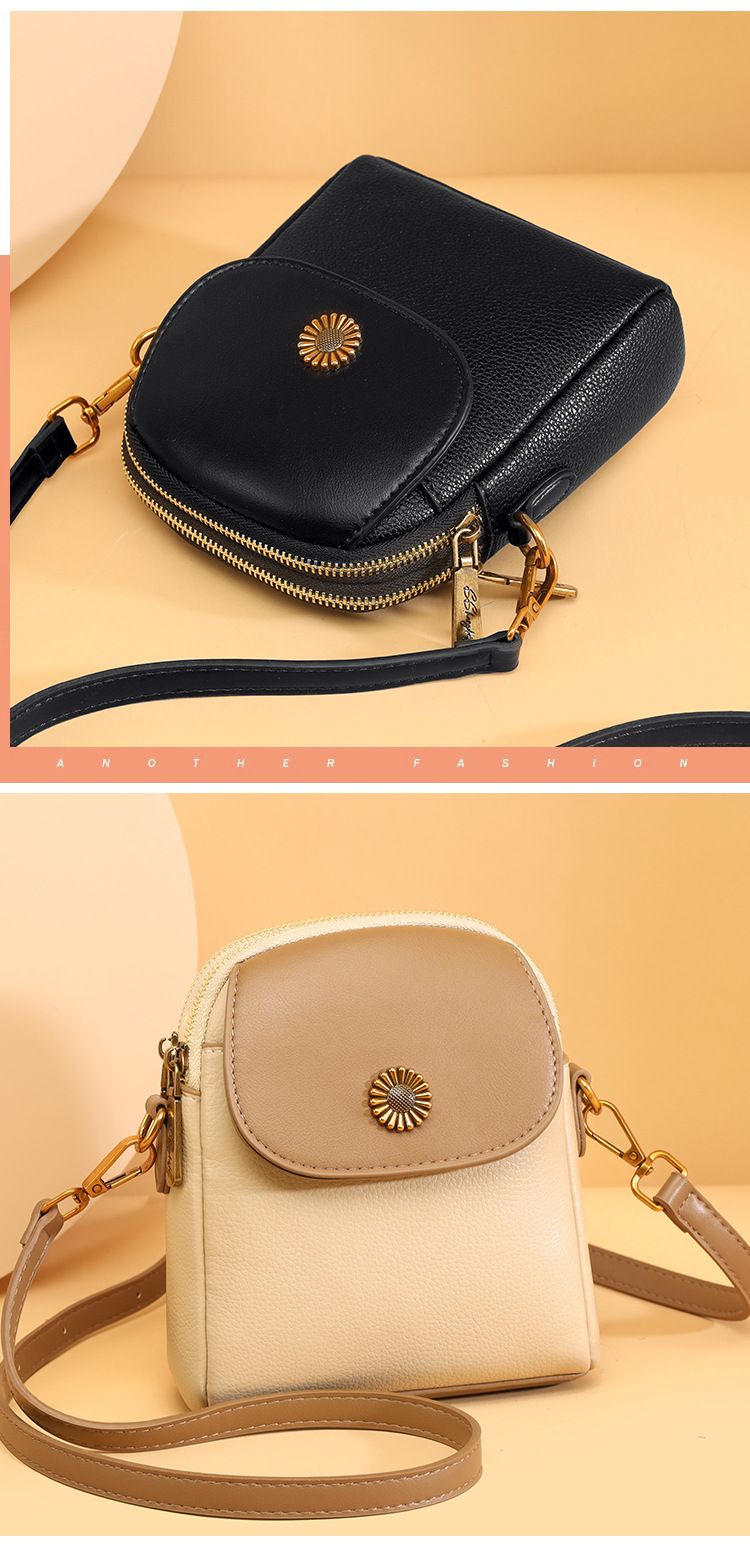 Borsa a tracolla per telefono 2025, nuova, elegante, piccola, casual, versatile, in vera pelle, da donna_voghion.com