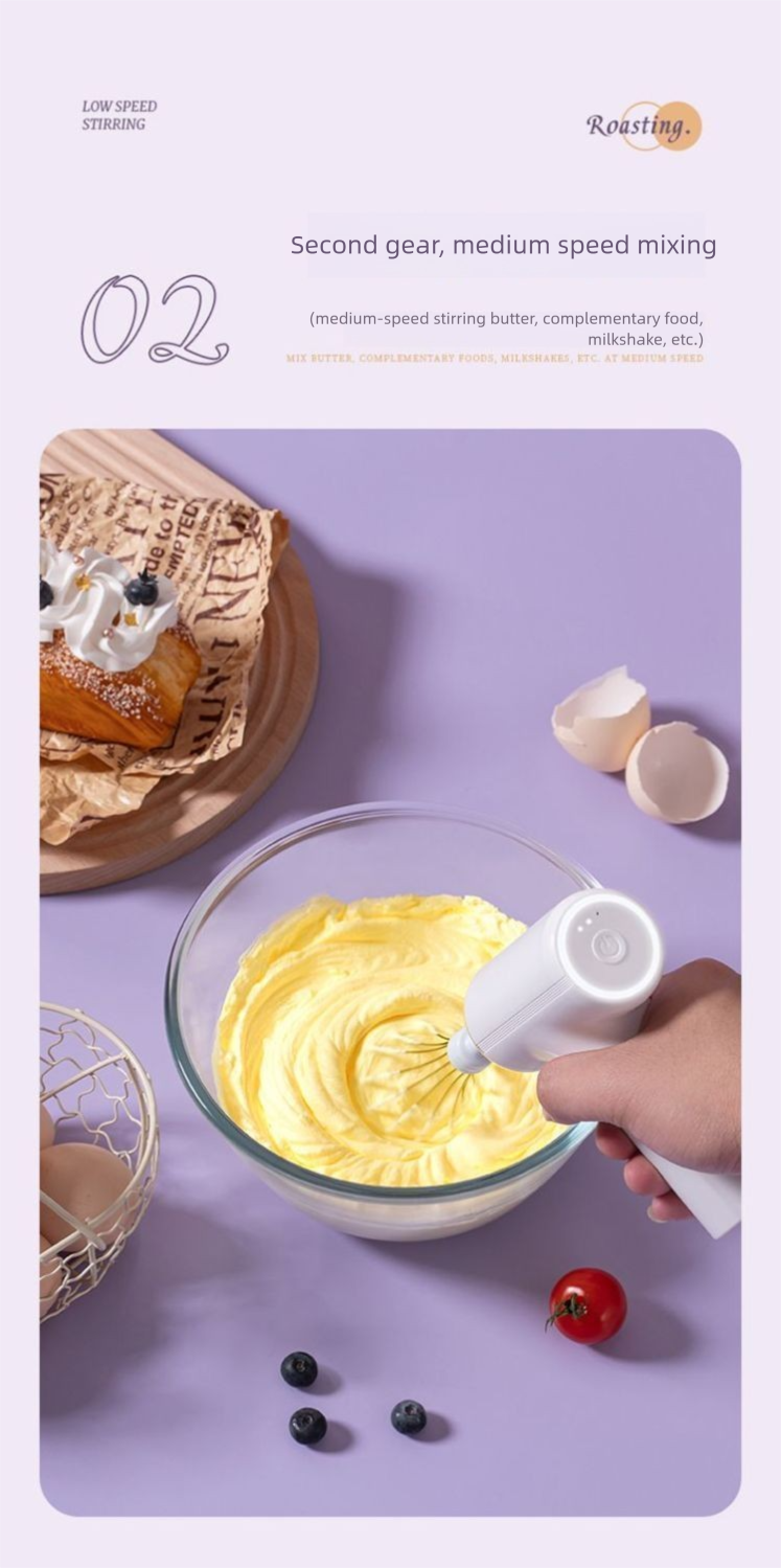 Xiaomi Electric Beater Wireless Small Household Automatic Handheld Egg Cream Baking Mixer_voghion.com