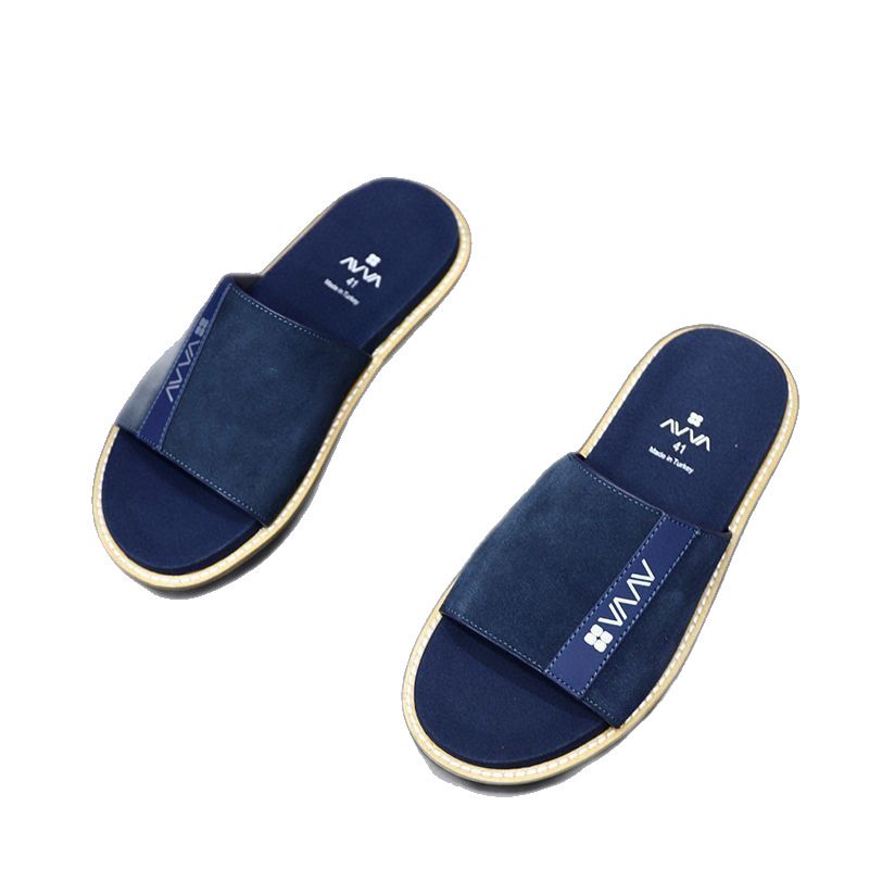 Herren Wildleder Bequeme Leichte Ein-Wort-Hausschuhe Hochwertige Mode Vielseitige Casual Beach Sandalen_voghion.com