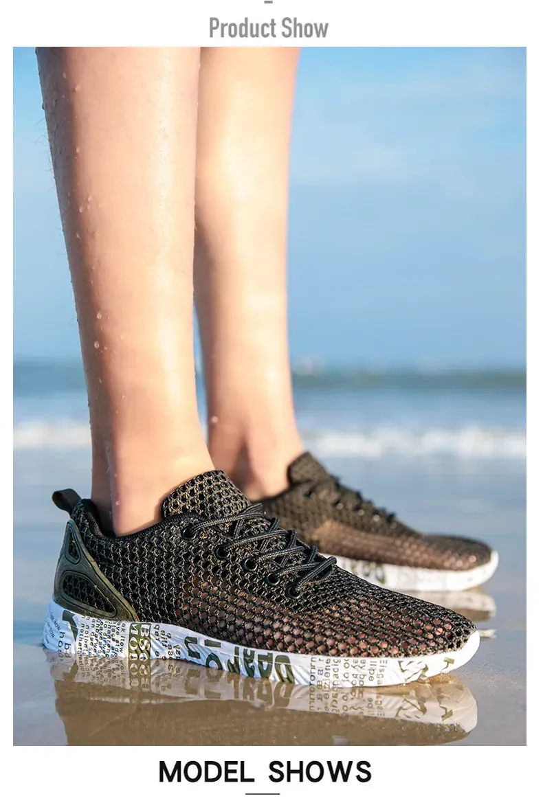 Aqua Breathable Trekking Beach Hot Quick Drying Outdoor Fishing Wading Shoes Water Sneakers Men Lace Up_voghion.com