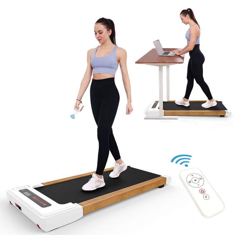 Walking Pad Treadmill Under Desk,Portable Mini Treadmill 265 Lbs Capacity With Remote Control,Installation-Free Jogging Machine For Home/Office,Blue_voghion.com