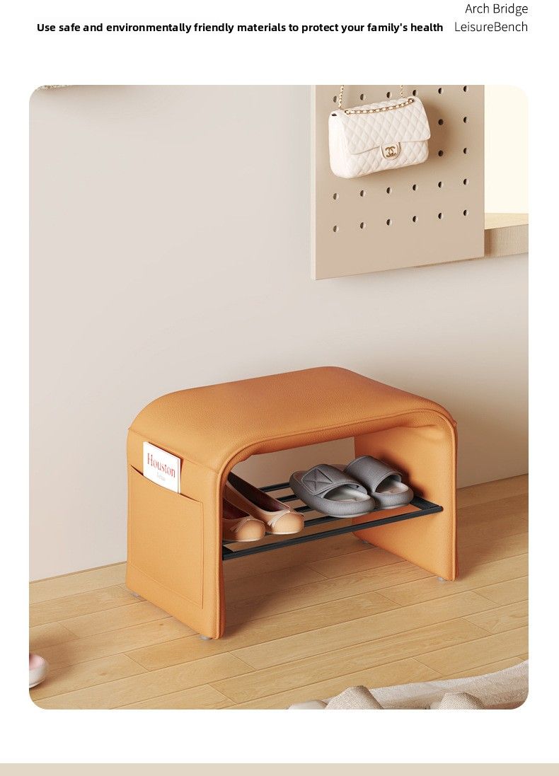 Home Changing Simple Living Storage Entrance Soft Cushion Shoe Rack Dressing Room Sofa Stool_voghion.com