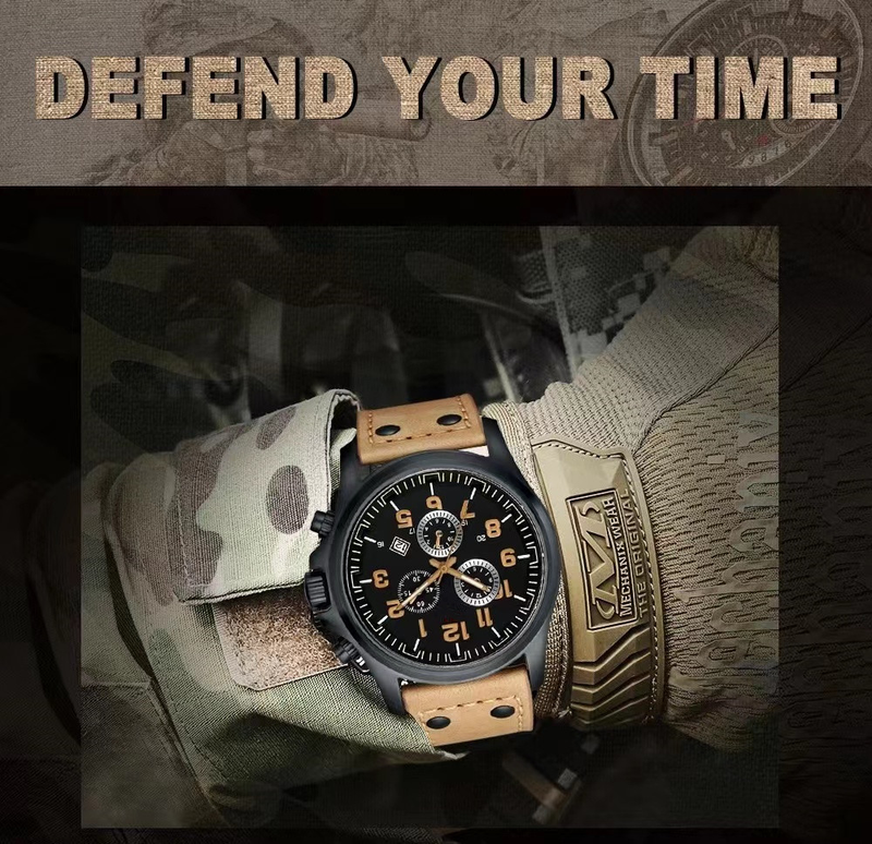 OLEVS Men's Quartz Watch Fashion Simple Business Belt Quartz Watch_voghion.com