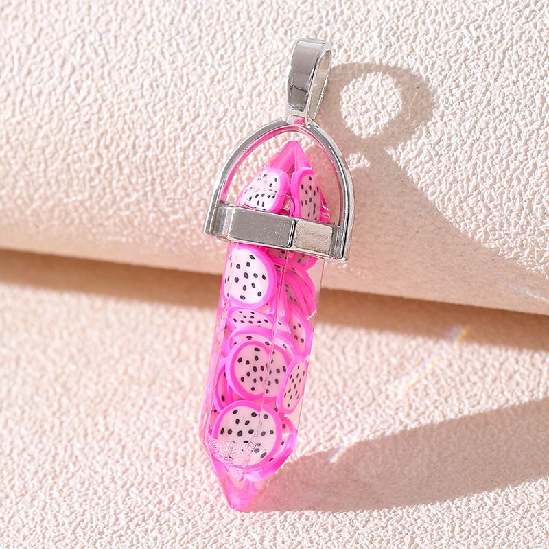 Natural stone pendant amethyst pink crystal hexagonal column pendant double pointed bullet single pendant accessories_voghion.com