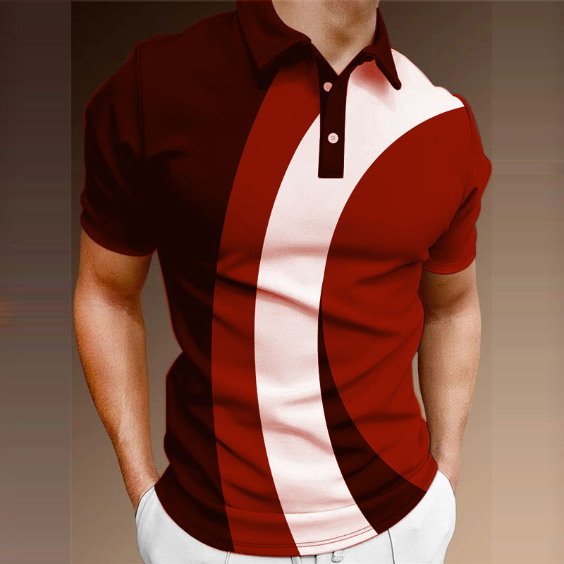 Golf Gömlek erkek gündelik yenilik 3D baskılı Polo T-shirt Moda grafik T-shirt_voghion.com