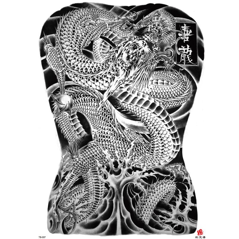 Full Waterproof Large Back Tattoo Sticker_voghion.com