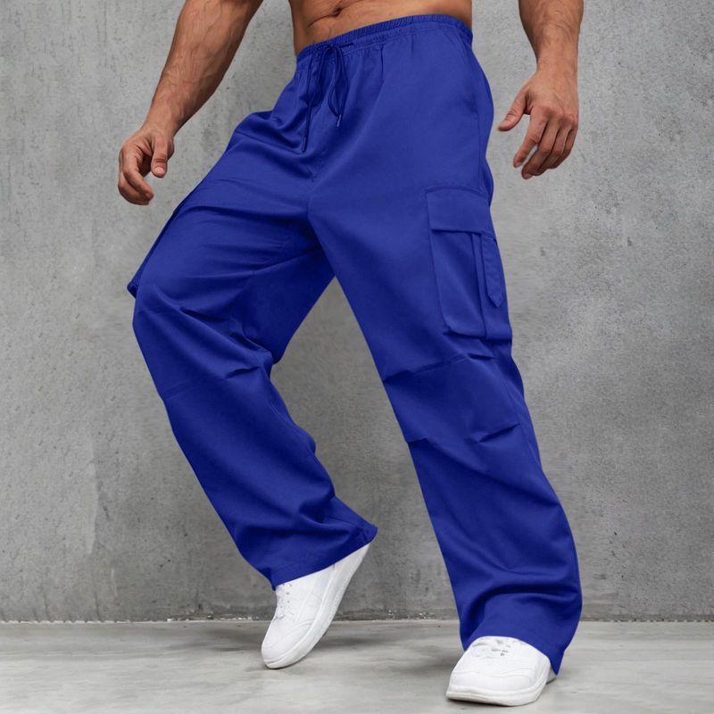 Herrenbekleidung Trendy Overalls für Männer High-End-Ins Trendy Hose mit mehreren Taschen Lose gerade Bein breite Bein Freizeithose für Paare_voghion.com