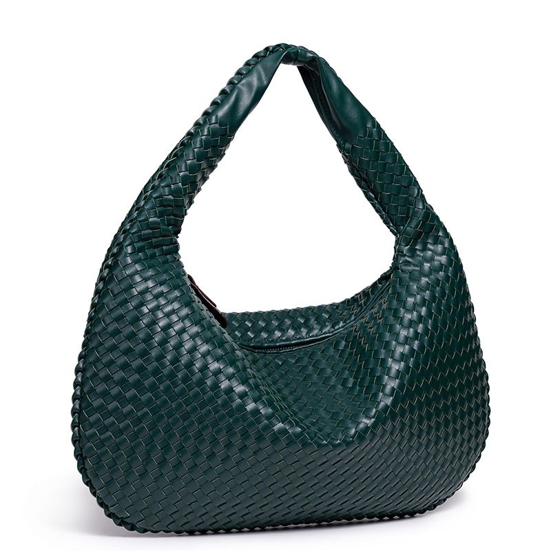 New Large Capacity Women's Shoulder Simple Handbag Handwoven Fashion Underarm Bag_voghion.com